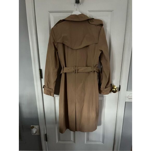 Norma Kamali Career Belted Trench in Urbane Khaki Sz M NWT - Picture 6 of 8